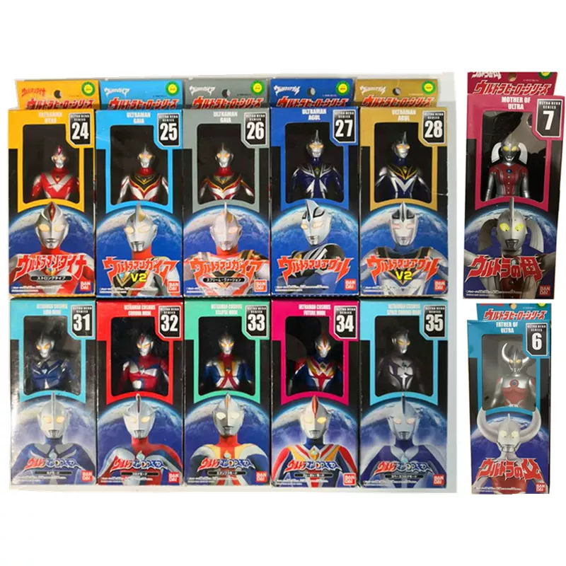 Bandai Ultra Gaia Ultraman Tiga из мягкой резины, подвижная игрушка