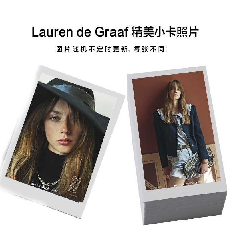 100 Lauren De Graaf Merchandise Photocards, 3inch Unique Lomo Polaroid Photos, Self-Made Fan Support Items