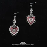 Брендовые металлические серьги, в стиле панк