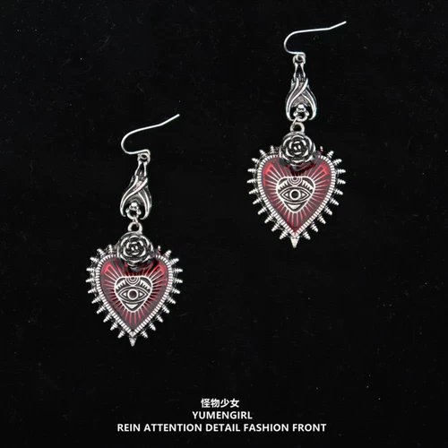 Брендовые металлические серьги, в стиле панк