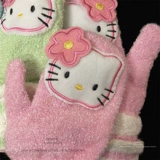 Японские зимние милые трикотажные удерживающие тепло перчатки для школьников, комплект для друга