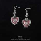 Брендовые металлические серьги, в стиле панк