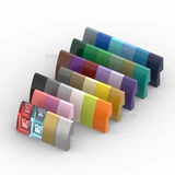 Lego Lego 3593 11477 1x2 дуговая черная, белая, темно -серая, красная, желтая, синяя зеленая прозрачная печать