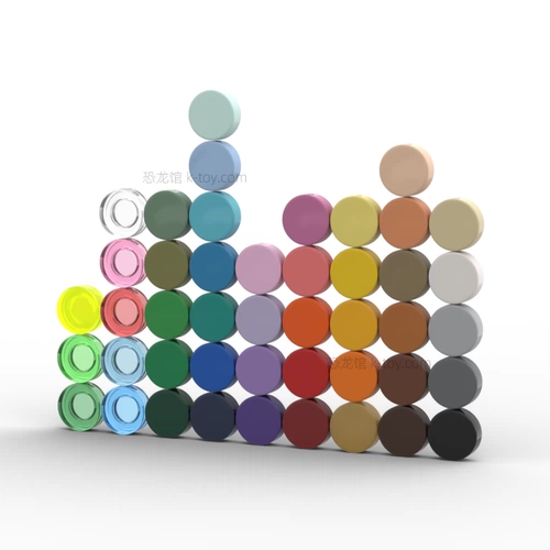 LEGO乐高35380 35381 98138 1x1圆光面板 黑白 灰 红黄 蓝绿 透明