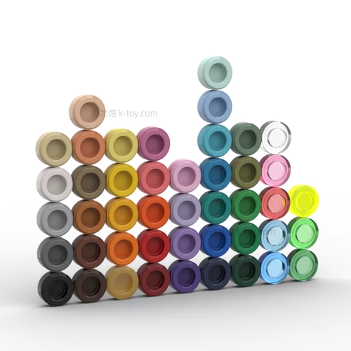 LEGO乐高35380 35381 98138 1x1圆光面板 黑白 灰 红黄 蓝绿 透明