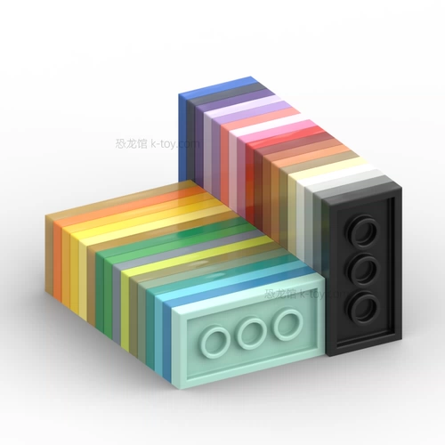 LEGO LEGO 3020 2x4 Основной черно -белый темно -серый, светло -серый, красный, синий, оранжевый рис фиолетовый коричневый