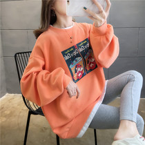 Pregnant woman Autumn Fashion suit Fashion Exterior Wear Net Red Two Sets Spring Autumn Season Korean version Fake Two Pieces of Long Dress Shirt