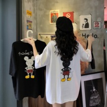 Pregnant woman summer clothing suit short sleeve T-shirt jacket small sub two-piece set of summer dress loose pure cotton with long t-shirt skirt