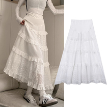 Maternity skirt spring and autumn wear high-waisted A-line skirt slim long cake skirt spring and summer crocheted long skirt