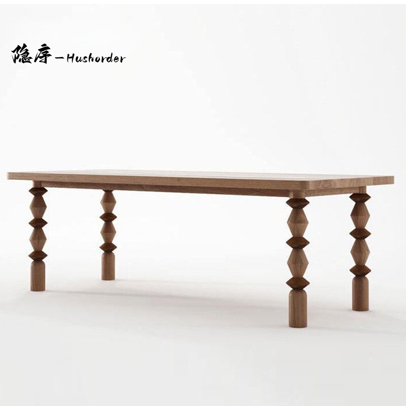 Solid Wood American-Style Dining Table, Retro Home Dining Table, Designer Office Desk, Long Table, Work Table, Desk, Negotiation Table Solid Wood American-Style Dining Table, Retro Home Dining Table, Designer Office Desk, Long Table, Work Table, Desk, Negotiation Table