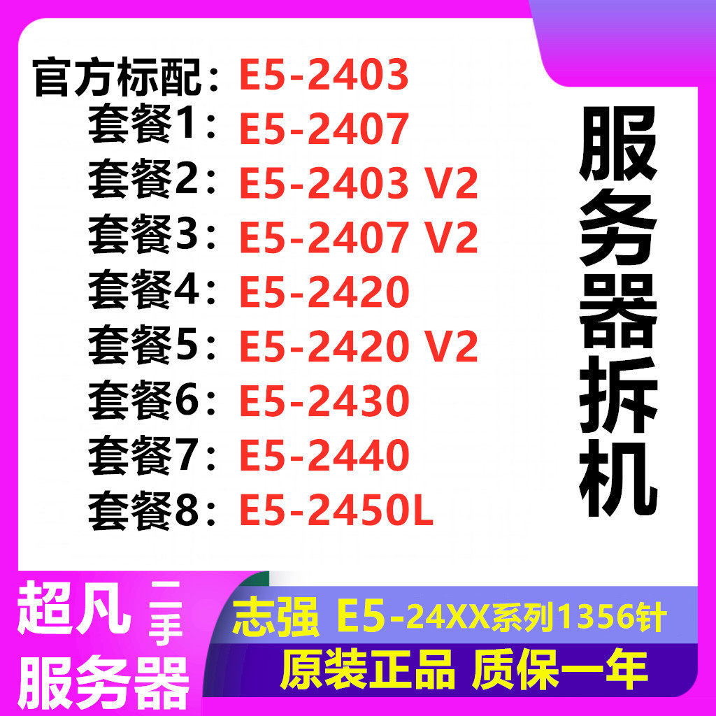 Intel Xeon E5-2403 2407 2450 2470 2420 2420 V2 1356 pin server CPU