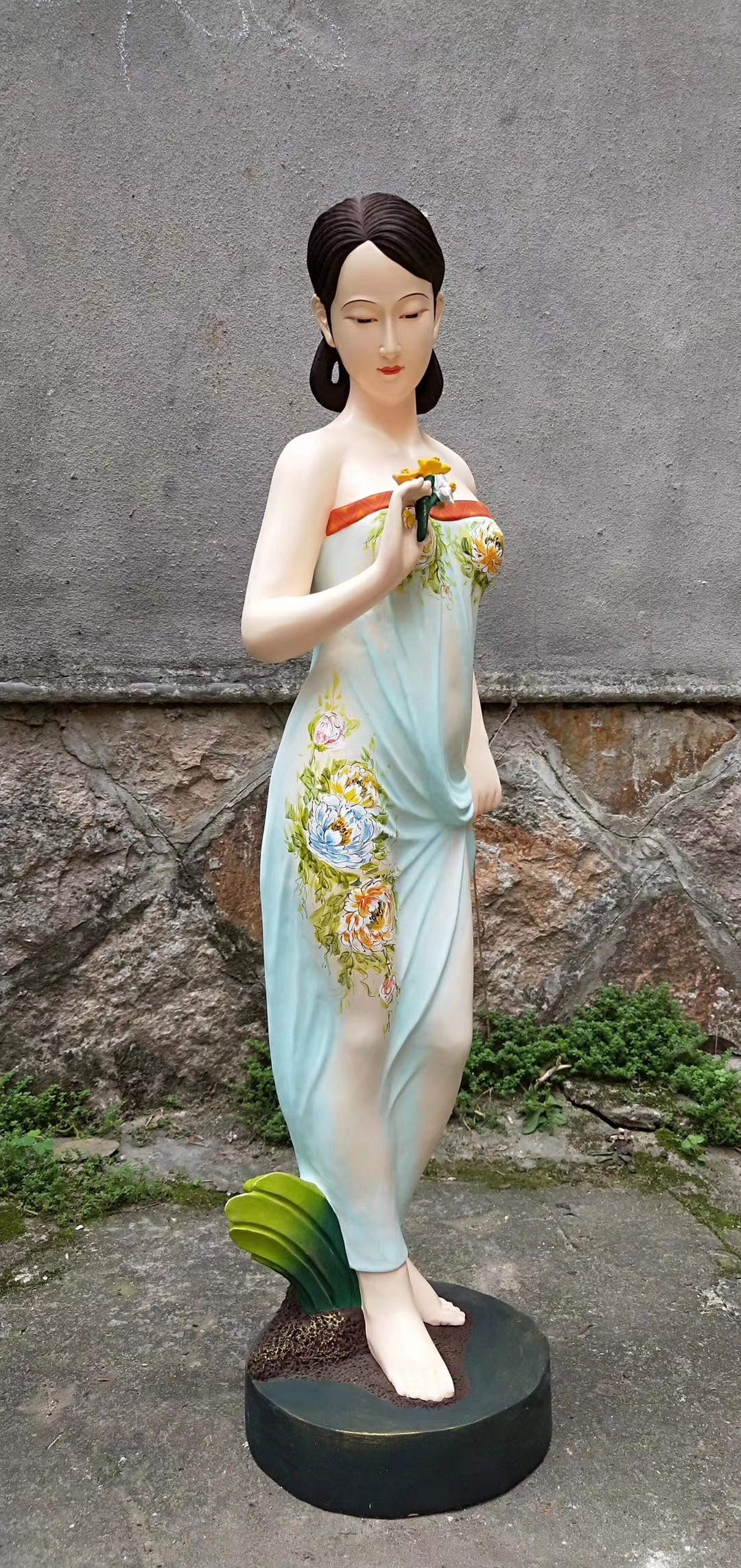 Too-Cliff Berry Pendulum root carving handlebar tree root engraving with shape log Damo artwork aging Buddha 310-4