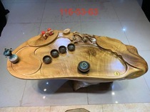 Tea table tree root large golden silk Nan wood carving root carving tea table Tea Sea table Wood tea table solid wood overall combination