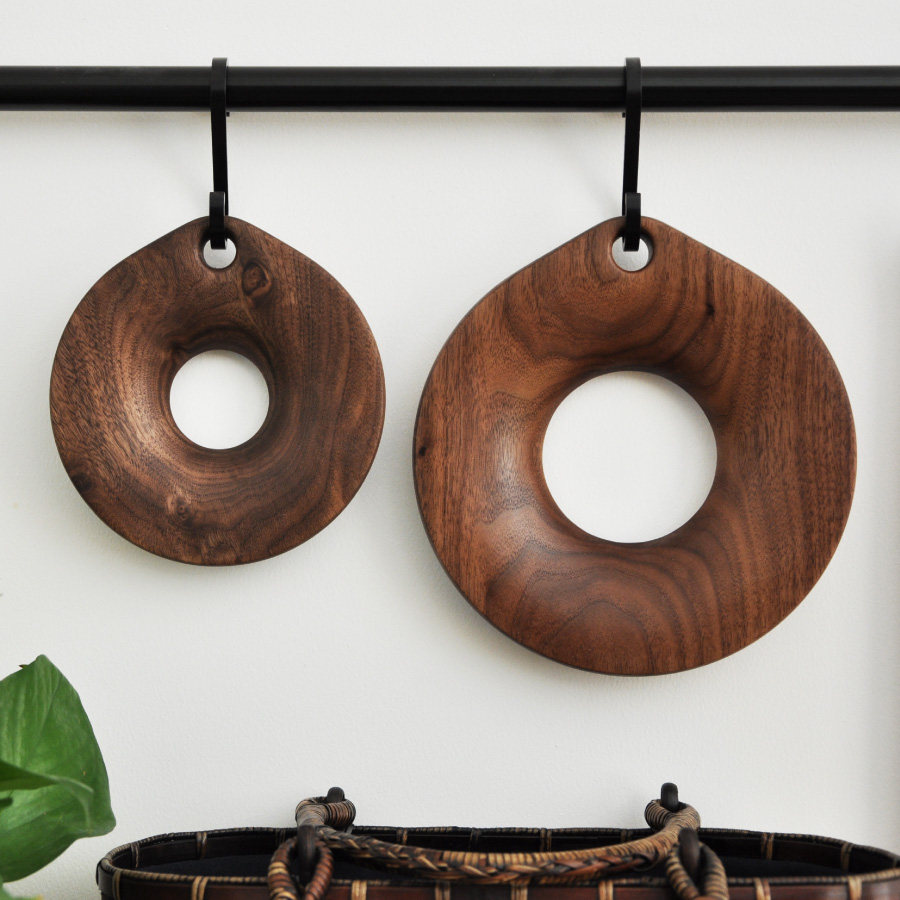 AUDO｜Or otherwise ｜ New ring heat insulation mat black walnut solid wood pot mat pot mat size