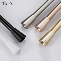 Light luxury simple curtain rod Nordic silent Roman rod Aluminum curtain track single rod double rod side punching bracket