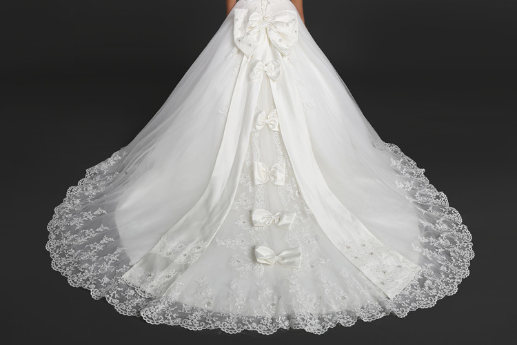 2017 new wedding dress gown accessories meritocratic beaded butterfly knot extra-long wedding dress back accessories butterfly knot-Taobao