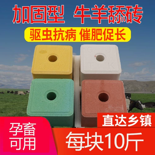 Корова -коры лизания кирпичной соли кирпичной овец, репеллент насекомых и кирпичные говяжьи ковы, пищевые зверь соле