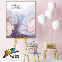 Zhaimei diy digital oil painting Monthly travel architectural landscape New hot sale Handmade decompression coloring oil painting