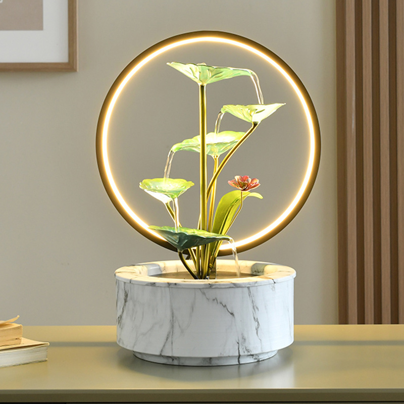 Feng Shui Water Wheel Brings Wealth, Circulating Water Ornament Decorates the Living Room, Entrance Hall, Landscape, Attracts Wealth, Housewarming Gift, Opening Gift