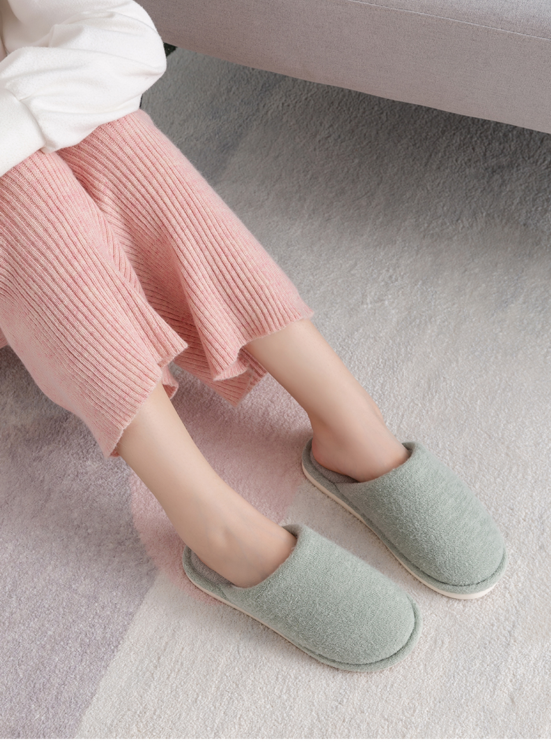 Dép cotton nam West mùa đông trong nhà giày ấm trong nhà nhà giày nam cotton dép mùa đông cộng với nhung trượt - Trang chủ dép đi trong nhà vệ sinh