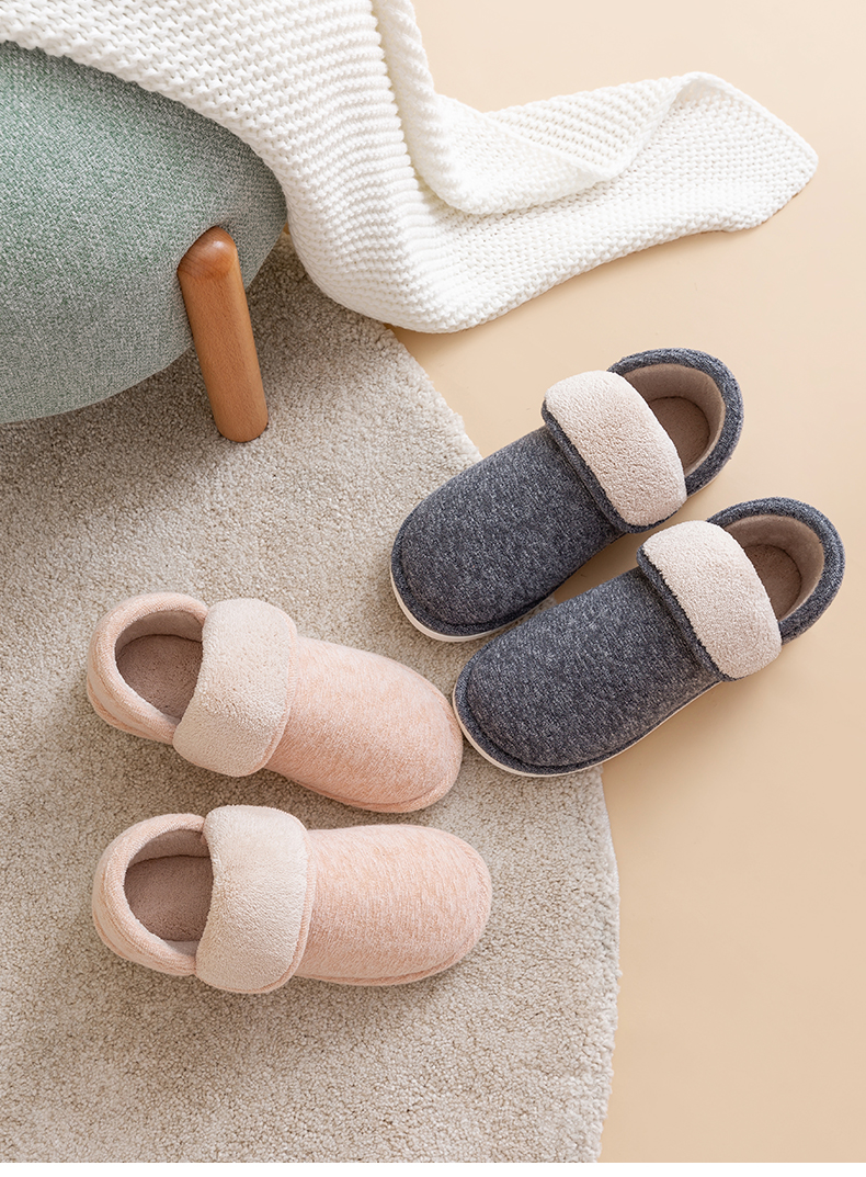 Dép đi trong nhà của Park West với đôi giày cotton dễ thương tại nhà cộng với nhung bà bầu tháng tháng giày nữ mùa đông sau sinh mềm mại - Trang chủ dép đi trong nhà lock&lock