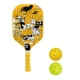 Желтый граффити — два мяча за один удар — стекловолокно [ракетка, сертифицированная USAPA]