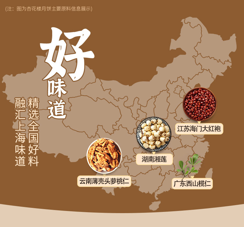 上海老字号 杏花楼 高档馨月提篮 月饼礼盒 9饼4味/1600g 图15