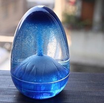 Creative ornaments Snow mountain eruption Volcanic eruption Egg-shaped oil drop hourglass Underwater glacier floating sand send gifts for men and women