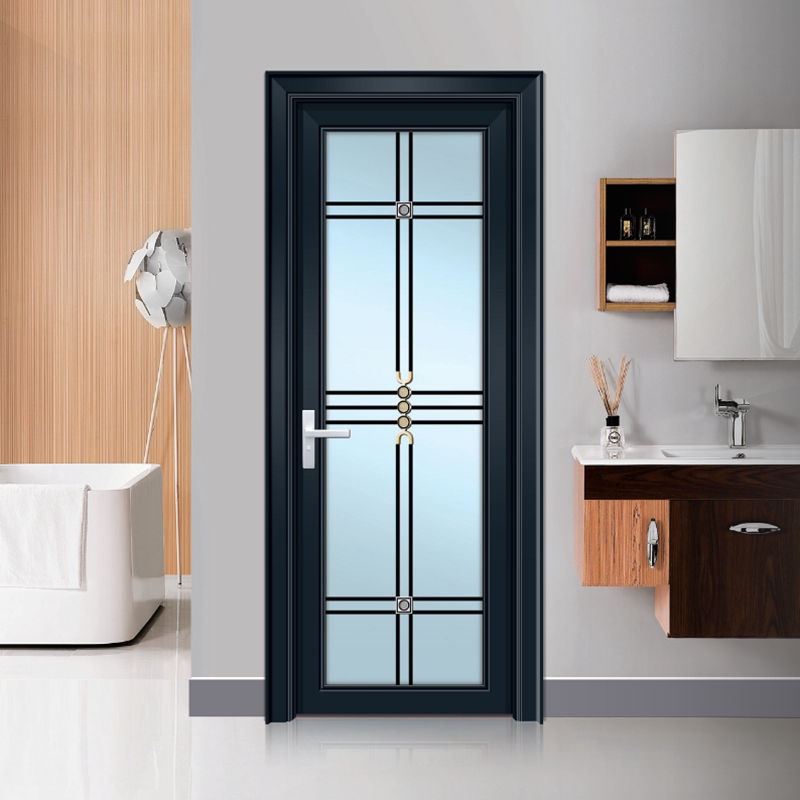 Makeup room door Kitchen Ramen Aluminum Magnesium Titanium Alloy Double Glazed Indoor Door Simple Toilet Flat Open Door Home Door
