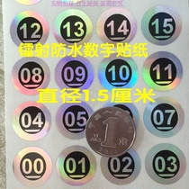 15mm round date posted 1-40 no wine glass bottle mark stickers digital waterproof code management stickers