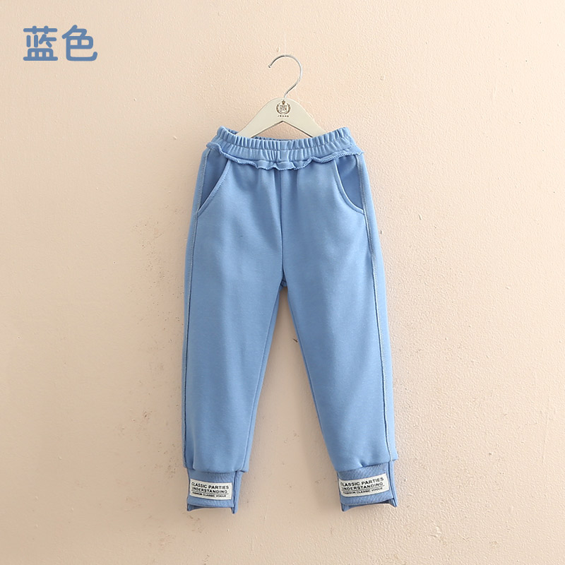 Bé Alphabet sweatpants 2020 mùa thu váy mới cô gái trẻ em mặc quần dài chân kz-c617.