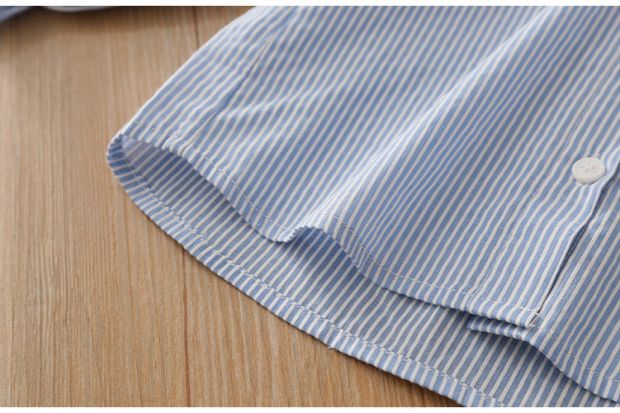 Áo sơ mi sọc bé 2019 mùa thu mới cho bé gái quần áo trẻ em áo sơ mi rộng lớn tx-a113 - Áo sơ mi shop đồ trẻ em