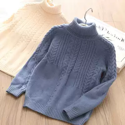 Baby striped sweater 2021 Autumn Winter new children's children's clothing girls turtleneck sweater my-1483