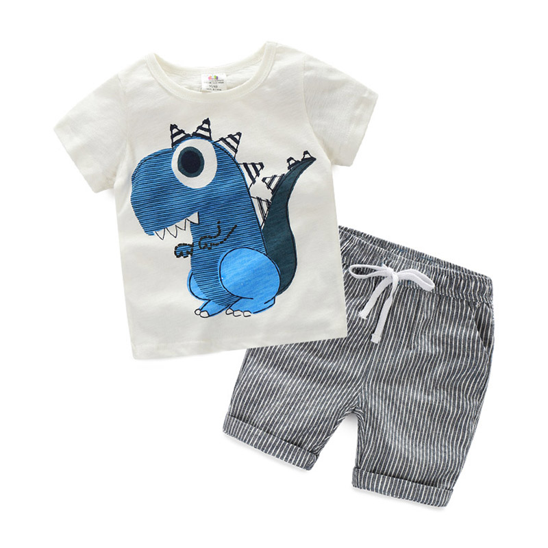 Boys' suit summer 2022 new children's children's clothing small and medium-sized children's summer short-sleeved T-shirt pants tz-2837