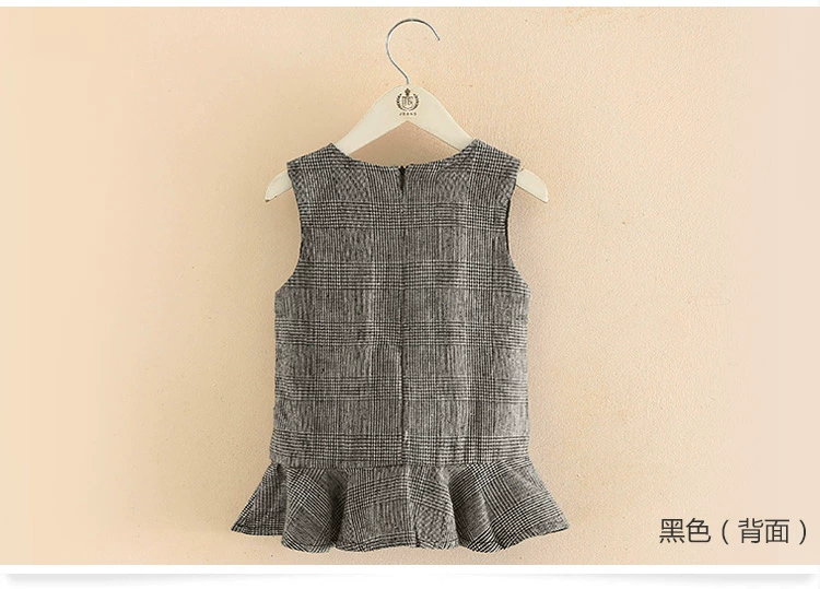 Đầm xòe cho bé 2019 mùa xuân mới cho bé gái Quần áo trẻ em Váy kẻ sọc qz-4421 váy công chúa trẻ em