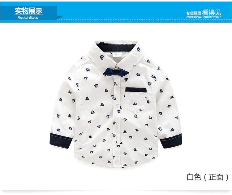 Chemise garcon à manche longue - Ref 2081913 Image 69