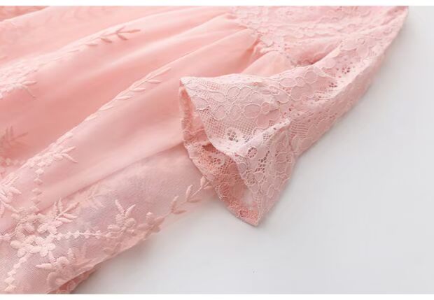 Váy kèn tay cho bé 2019 xuân mới cho bé gái quần áo trẻ em váy ren dài qz-4597 váy đẹp cho bé