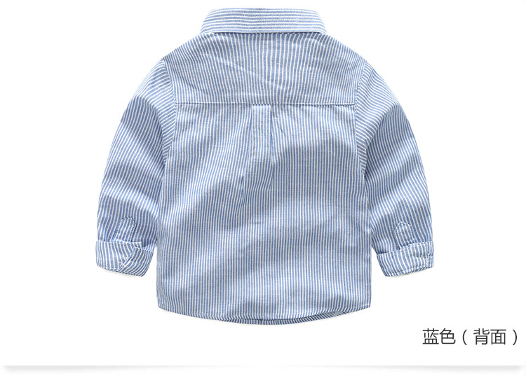 Áo sơ mi hoạt hình cho bé 2019 mùa xuân Hàn Quốc của bé trai mới quần áo trẻ em áo sơ mi vá trẻ em tx-8228 sơ mi dài tay bé gái