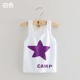 2020 mùa hè váy Hàn Quốc phiên bản kẹo màu cậu bé và cô gái childrens con bé vest không tay nam t-shirt tx-0345.