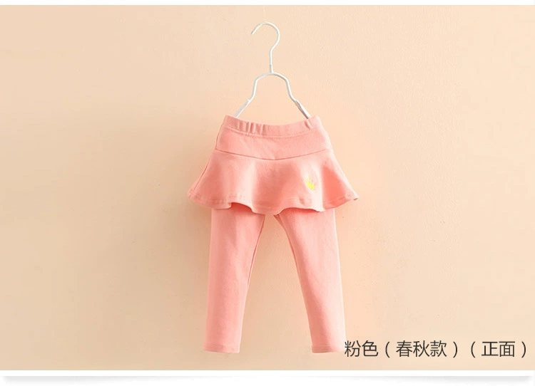 Quần legging thêu trẻ em 2019 mùa thu mới cho bé gái quần áo trẻ em quần váy kz-9026 - Quần