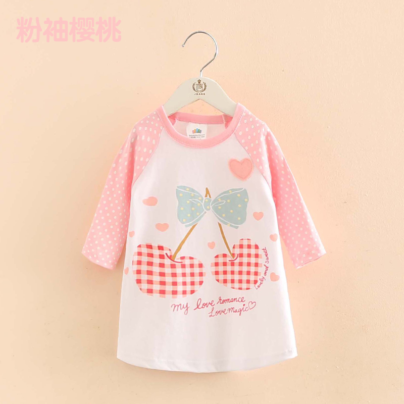 Baby in áo thun 2020 mùa thu váy mới cô gái trẻ bảy tay đáy chỉnh sửa tx-8201.