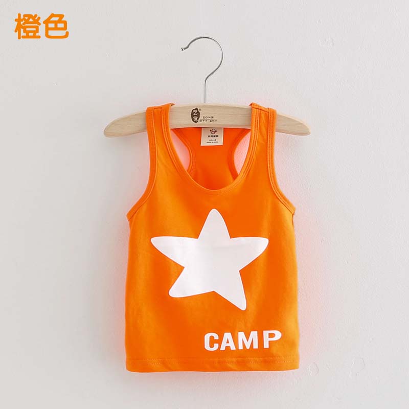 2020 mùa hè váy Hàn Quốc phiên bản kẹo màu cậu bé và cô gái childrens con bé vest không tay nam t-shirt tx-0345.