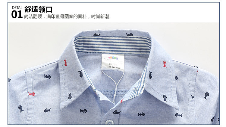 Chemise garcon à manche longue - Ref 2081934 Image 74