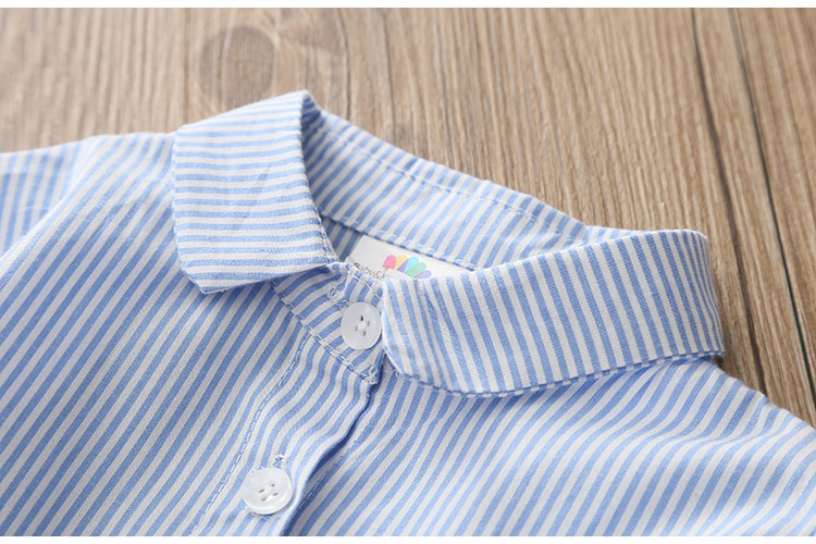 Váy sọc bé 2019 xuân mới cho bé gái quần áo trẻ em hoạt hình váy qz-4957 đầm trẻ em cao cấp
