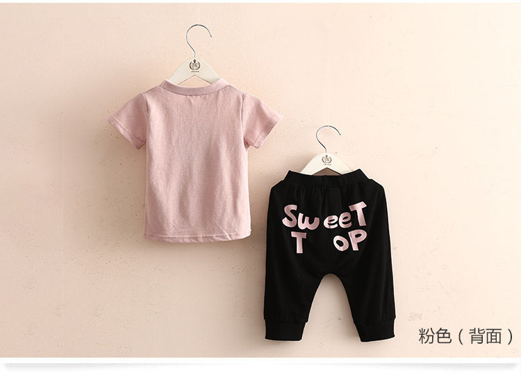 Bộ đồ hoạt hình cho bé 2019 hè mới cho bé gái mặc áo thun ngắn tay quần hai dây tz-3420 - Phù hợp với trẻ em shop thời trang trẻ em cao cấp
