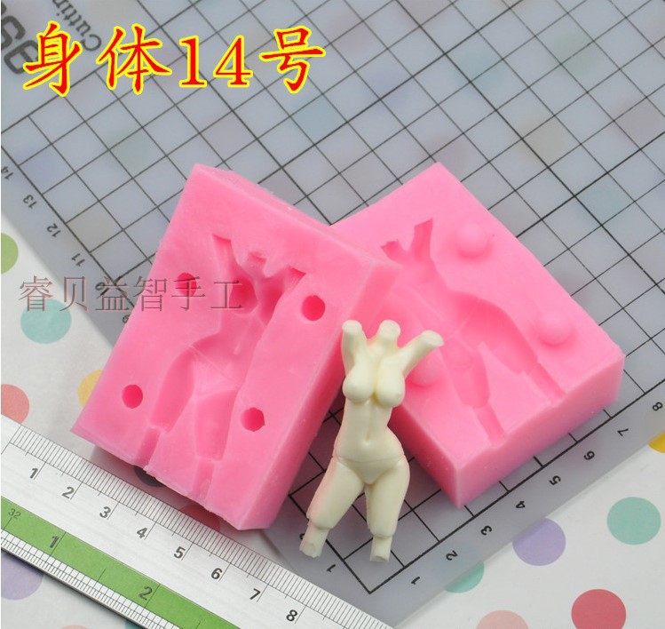 [Body khuôn] mềm clay clay màu bùn fondant cơ thể nam giới và phụ nữ tay và chân búp bê tay để làm cơ thể silicone khuôn