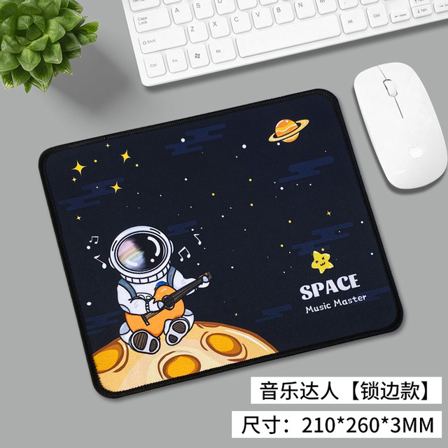 Cartoon overlock mouse mat cute girls creative computer hand mark pad trumpet game anime thickened rubber mat