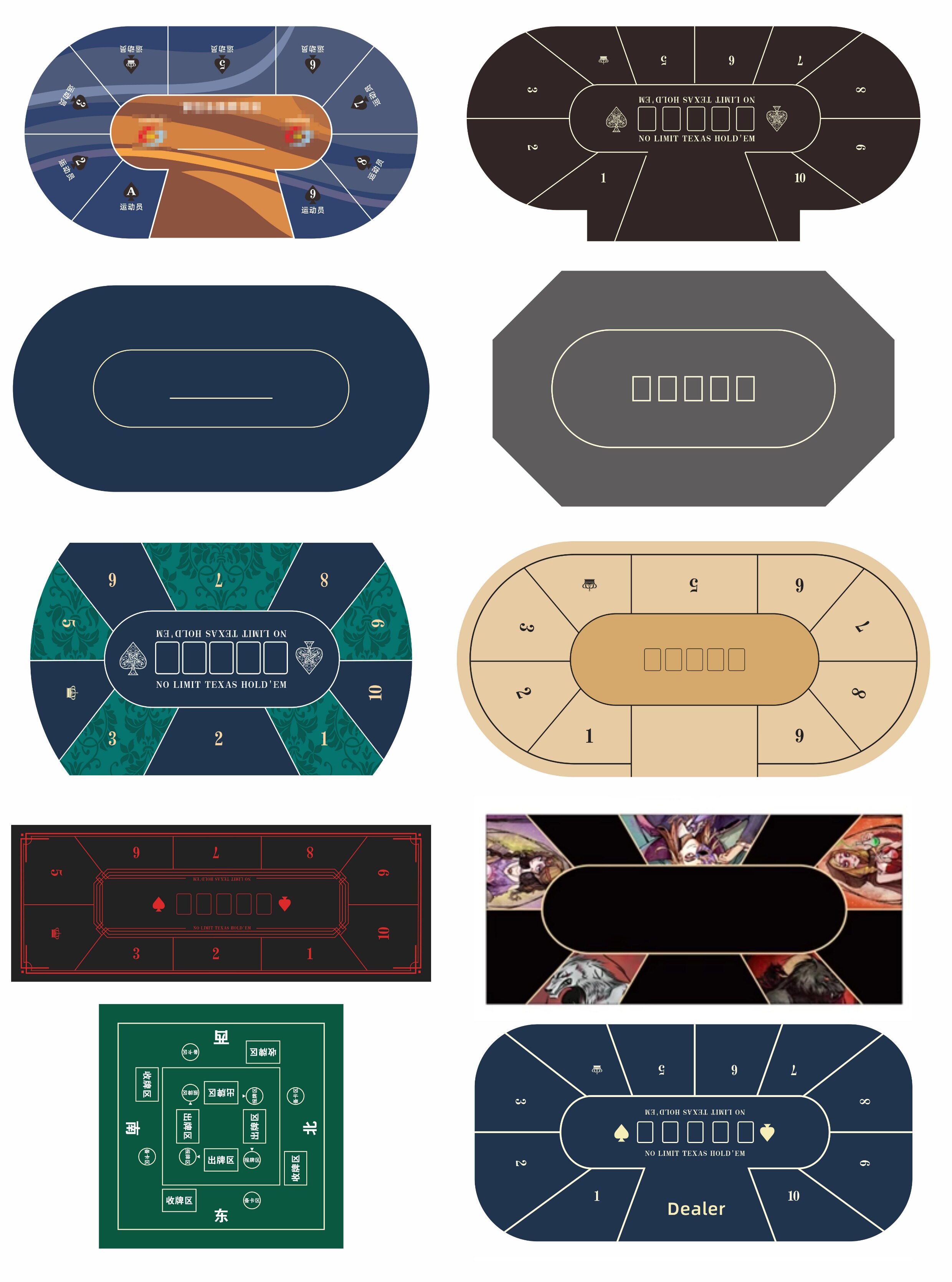 Fortune 3 Card Poker Tablecloth: Suede Macau Layout - Taobao product photo 7