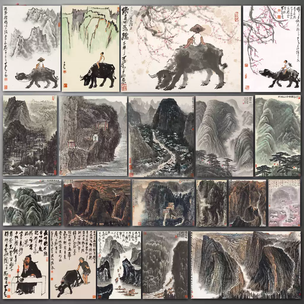 中式工笔荷花鲤鱼图现代风格挂画玄关中堂国画装饰