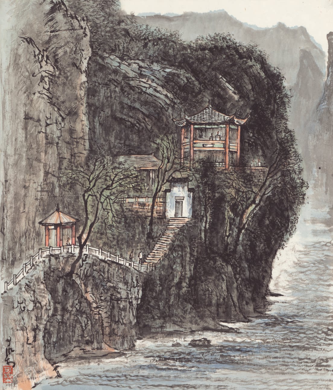 李可染牧牛图国画人物画客厅装饰画水墨山水画书法字画宣纸画心-淘宝